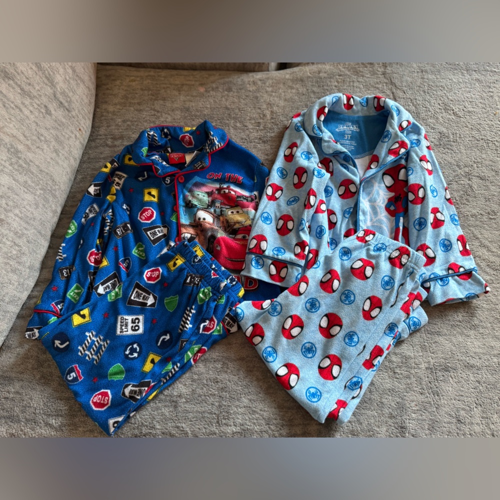 Disney Cars and Spider-Man Pajama Set 3t